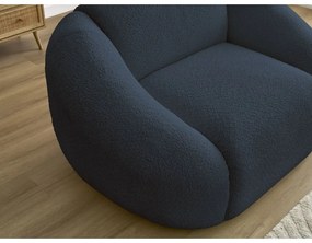 Тъмносиньо кресло от букле Tina – Bobochic Paris