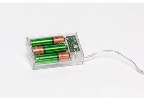 Оранжево-розова светлинна верига на батерии с LED крушки , 30 лампички - LUKKA