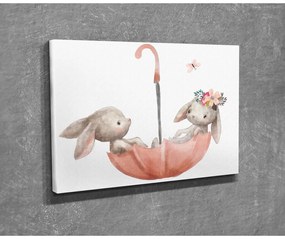 Детска картина 40x30 cm Bunnies - Wallity