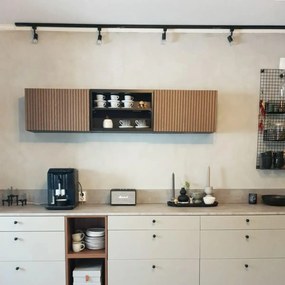 Модерна релсова система с 5 прожектора 1-фазен черен - Jeany