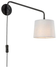 Endon 79500 - Стенна лампа CARLSON 1xE14/40W/230V сива/черна