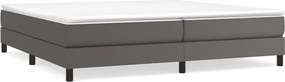 3120722 vidaXL Рамка за легло с пружини сива 200x200 см изкуствена кожа