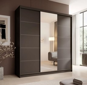 Гардероб Barry 200 плъзгащ-Черно