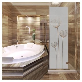 Стикер за врата на душ Макови цветя, 185 x 55 cm - Ambiance