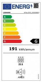 Виноохладител Liebherr WTES 5972, 526 Л, SN-ST, 10 рафта, Автоматично размразяване, Инокс