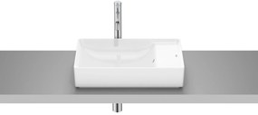 Мивка за баня A32768C000, Roca, монтаж върху плот, бял гланц, 55x34.5x12.5см