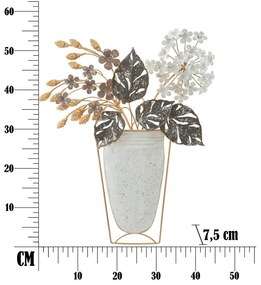 Метална декорация за стена 45,5x53 cm Floral – Mauro Ferretti