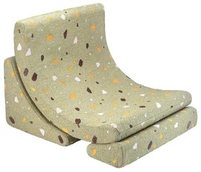 Зелен детски стол от букле и шенил Terrazzo Moon – Wigiwama