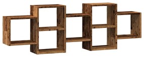853225 vidaXL Стенен рафт, старо дърво, 129x18x42 см, инженерно дърво