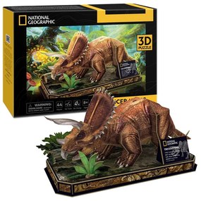 Cubic Fun - Пъзел 3D National Geographic Triceratops 44ч. DS1052h