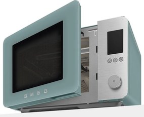 Комбинирана микровълнова фурна с горещ въздух SMEG Collezione MOC02EGMEU, 900W, 27 л, 25 програми, Плавно затваряне, Индивидуални настройки, Зелен