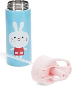 Светлосиня детска бутилка от неръждаема стомана 500 ml Lottie &amp; Friends – Rex London