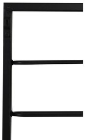 Черен стенен метален стелаж за вино 42x120x6 cm Macaben – Light &amp; Living