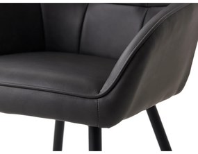 Тъмносиви тапицирани трапезни столове в комплект с подлакътници 2 бр. Nolan Square – Unique Furniture