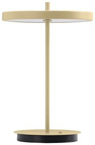 Светложълта метална LED настолна лампа с метален абажур (височина 31 cm) Asteria Move – UMAGE