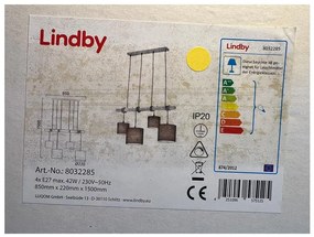 Lindby - Пендел RUKAIA 4xE27/42W/230V