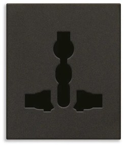 VIMAR 30257.G 2P+E 13A Мултистандартен контакт, 2М, Black,