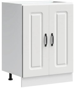 853437 vidaXL Шкаф за мивка "Kalmar" Бял 60x46x81,5 cm Инженерна дървесина