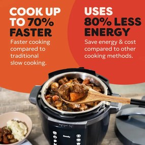 Мултикукър Instant Pot Pro Max 60 WiFi, 1200W, 5.7 л, 10 програми, Nutriboost, WiFi управление, LCD дисплей, Неръждаема стомана, Черен