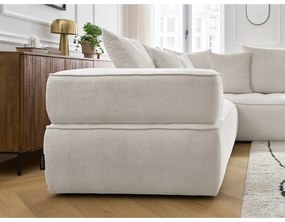 Бежов шенилов ъглов диван (десен ъгъл/L форма) Whesley – Bobochic Paris