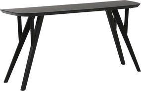 Матово черно конзолна маса от масивна акация 44x160 cm Quenza – Light & Living