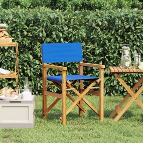 Sonata H Сгъваем директорски стол Blue Solid Wood Teak