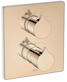 Термостатен смесител за вграждане за вана/душ, Insignia, розово злато