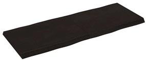 364039 vidaXL Плот за маса тъмнокафяв 160x60x(2-6) см обработен масивен дъб