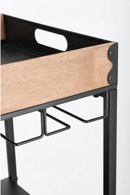 Черен метален шкаф за вино брой бутилки 15, 48,5x84,5x34 cm Isaac – Yes Everyday