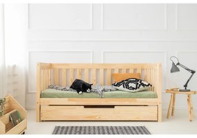 Детско разтегателно легло с място за съхранение с включена подматрачна рамка в естествен цвят 90x190 cm CPP – Adeko