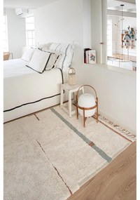 Син и кремав ръчно изработен памучен килим подходящ за пране 140x200 cm Lanes Vintage Blue – Lorena Canals