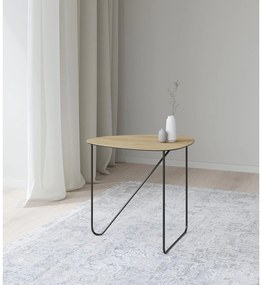 Метална масичка за кафе в естествен цвят 37x44 cm Curve M Wood – LIND DNA