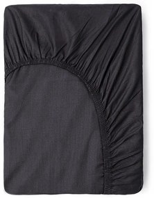 Тъмно сив памучен чаршаф с ластик , 90 x 200 cm - Good Morning