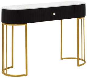 Конзолна маса в черно и златно 43x100 cm Montpellier - Mauro Ferretti