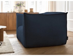 Тъмносиньо кресло от прежда с примки от букле Giorgia – Bobochic Paris