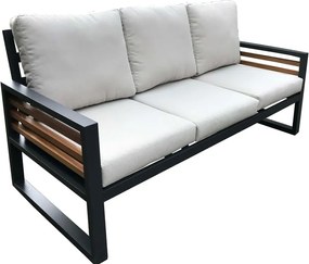 Сив алуминиев градински комплект за отдих за 5 души Colmar – Rojaplast