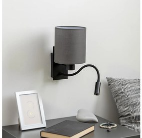 Brilagi - LED Аплик NUBILA 1xE27/25W/230V + LED/3W черен/антрацит