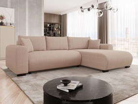 Ъглов диван Merkos I-Светло кафяво