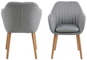 Светлосив трапезен стол Emilia - Actona