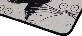 Черни/сиви килими за баня в комплект 2 бр. 60x100 cm White Cats – Foutastic