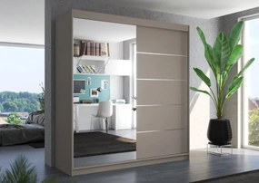 Гардероб Kahn 200 плъзгащи се-сиво-бежово