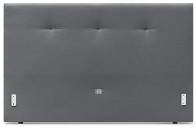 Сиво тапицирано двойно легло с решетка 180x200 cm Tory - Bobochic Paris