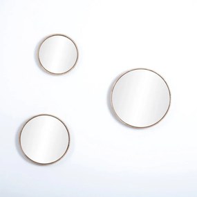 Стенно огледало с рамка от масивен дъб , ⌀ 32 cm Look - Gazzda