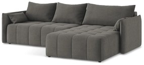 Тъмносив разтегателен ъглов диван с място за съхранение (десен ъгъл) Moku – Makamii