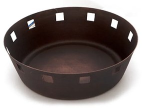 Horecano - Метален панер за хляб кръгъл (16.75x4.75см)-SG-95321(A) ANTIQUE