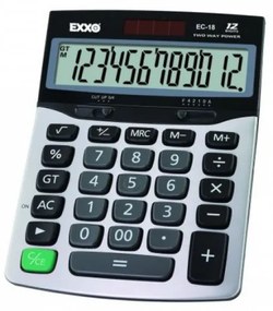 Настолен калкулатор Exxo EC-18 178/126 , 12-разряден, Сив