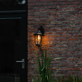 Класически външен стенен фенер черен IP44 - Havana Down