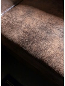 Винтидж кафяв кожен разтегателен диван, ляв ъгъл Lofty Lilly - Miuform