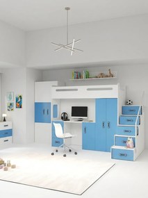 Двуетажно легло Steps plus-White-Mple