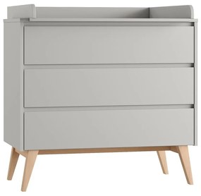 Сив нисък детски скрин 100x52,5 cm Swing - Pinio